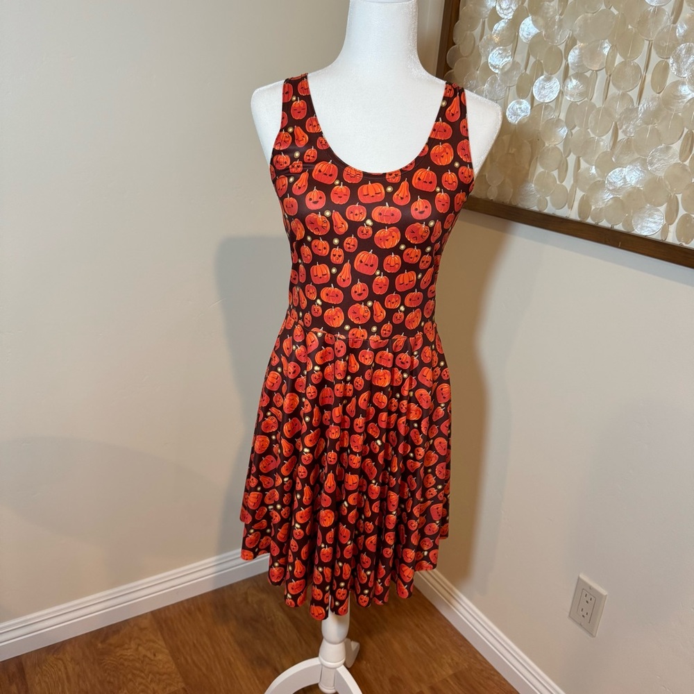 Blackmilk Pumpkins Skater Dress Long Torso